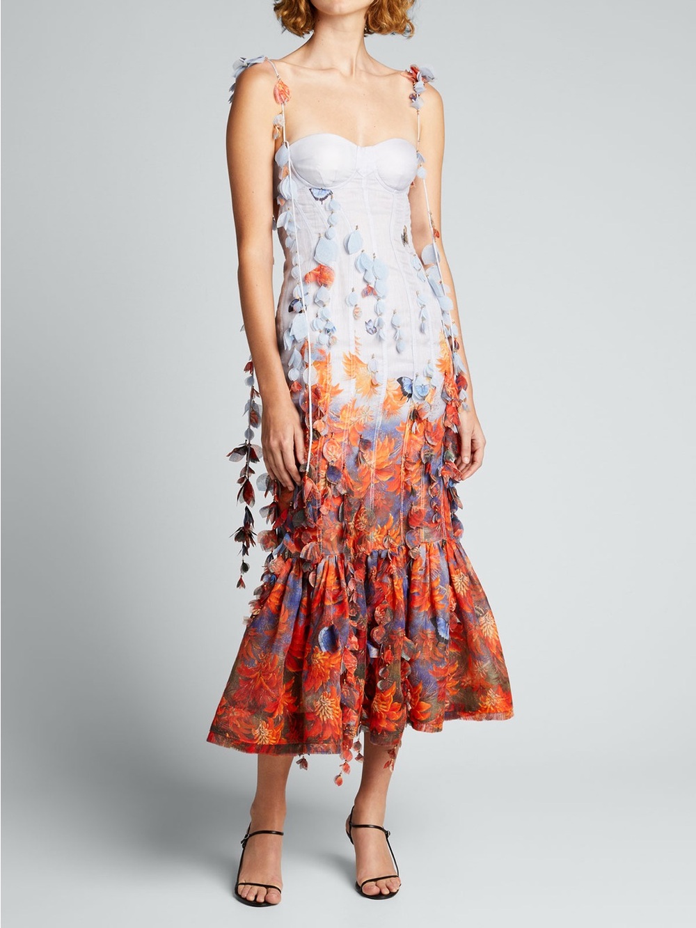 Zimmermann Botanica Petal Appliqué Organza Bustier Gown NWT size 0 (US size 4)